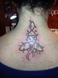 Blue cervical cancer ribbon tattoo tattoo ideas. Endometrial Cancer Tattoos
