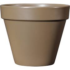 Pot Terre Cuite Emaillee Deroma Diam 15 6 X H 13 7 Cm Taupe Pot En Terre Cuite Terre Cuite Cuite