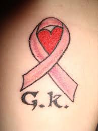 A scrolled black design is rendered inside of the wearer's right ear in this tattoo. Cancer Ribbon Tattoos Designs Ideas And Meaning Tattoos For You