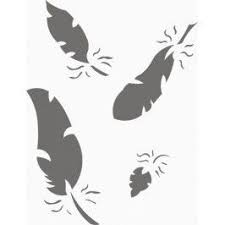 Pochoir Plumes Eleonore Deco Pochoir A Imprimer Pochoir Peinture