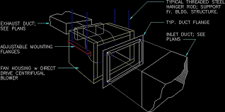 Motor selection after choosing a fan model from the direct drive or belt drive performance data sections, it is important to review the motor availability charts in this section before specifying electric motors for your particular needs. Exhaust Fan Inline Dwg Block For Autocad Designs Cad