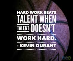Friends who liked this quote. Kevin Durant Quote Kevin Durant Quotes Hard Work Beats Talent Sports Mom