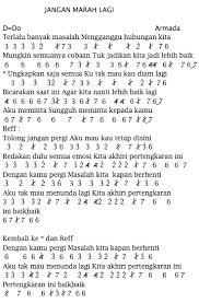 1 5 5 4 4 1 5 5 4 4 5 aku mengerti perjalanan hidup 5 4 4 6 6 2 2 yang kini kau lalui 4 4 3 3 2 3. Not Angka Pianika Lagu Sayang Jangan Marah Marah