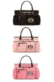 Juicy Couture Velour Black Velvet Large Satchel Bag Ebay Juicy Couture Baby Diaper Bag Baby Diaper Bags
