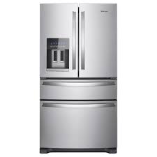 Whirlpool 25 Cu Ft French Door Refrigerator In Fingerprint Resistant Stainless Steel Wrx735sdhz In 2020 French Door Refrigerator French Doors Stainless Steel Refrigerator