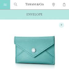 Peacock tiffany style stained glass art image bird feathers metal wallet stash business credit card cigarette id ipod holder box case. Tiffany Co Bags Tiffanys Leather Envelopebusiness Card Holder Poshmark