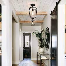 Amazon Com Semi Flush Mount Ceiling Lights Black Industrial Ceiling Light Fixtures E26 E In 2021 Farmhouse Ceiling Light Porch Light Fixtures Hallway Light Fixtures