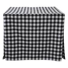 34 Inch Picnic Plaid Fitted Table Cover Black White Fitted Table Cover Romantic Dinner For Two Table Covers