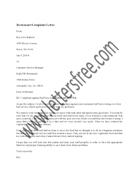 Restaurant Complaint Letter Free Letters How To Memorize Things Informative Essay Good Essay
