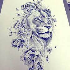 Love The Thickness In The Mane The Flowers And The Face Not Crazy About How The Face Is Shaded Or How The Lion Is Facing Tattoo Ideen Beeindruckende Tattoos Armeltatowierungen
