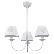 Zyrandol Do Pokoju Dzieciecego Gold Serce 3 Bialy Home Decor Chandelier Decor