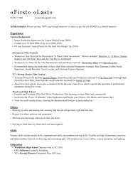 film resume (word)