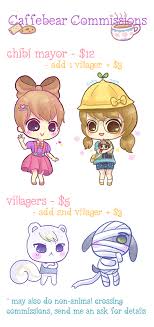 Caffebear I Ve Been Getting A Lot Of Asks These Past Weeks About Commissions So Rather Than Continue Giving Confused Answ Animal Crossing Acnl Art New Leaf