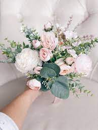 Wedding Bouquet Bridal Bouquet Bridesmaids Bouquets Blush Pink Bridesmaids Bouquet Wedding Flowers Silk Wedding Flowers Pink Wedding Flowers Bridal Bouquet Pink Peony Bridesmaid Bouquet