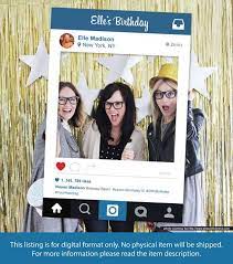 Social Media Photo Frame Photo Booth Prop Personalize Printable Wedding Photo Prop Graduation Social Media Party Social Media Theme Party Instagram Party