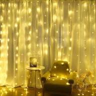 Cortina de luz LED de 3x3 m, cortina de hilo de luz de 300 LED con control  remoto y temporizador, cortina de hilo de luz de 8 modos para exterior,  interior, Navidad,