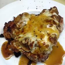 Grilled Veal Chop Finished With French Onion Soup Gratinee From Sagra Bistro Veal Chop Recipes Food Food Presentation