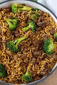Finding good foods made with ground beef? Ground Beef Teriyaki Ramen Dinner Then Dessert
