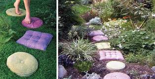 Reservieren sie einen tisch beim italiener um die ecke. Beautiful Concrete Pillow Stepping Stones Stepping Stones Diy Concrete Diy Garden Garden Stepping Stones