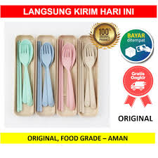 Pengiriman cepat pembayaran 100% aman. Beli Jerami Gandum Sendok Garpu Sumpit Portable Set Alat Makan Bahan Alami Jerami Gandum Seetracker Indonesia