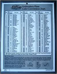 The floss conversion charts below will help you convert dmc to almost any other brand of floss, beads, perle cotton, etc. J P Coat Embroidery Floss Color Conversion Chart J P Coat Amazon Com Books