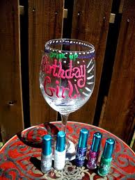 Make The Best Of Everything Decorate A Wine Glass Using Nail Polish Wine Glass Decor Decorated Wine Glasses Wine Glass Crafts