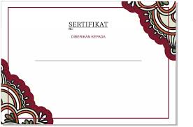 Gambar template sertifikat coreldraw dari tamplatekita.com. Download Template Sertifikat Background Batik Siap Edit Cdr Lembar Vector