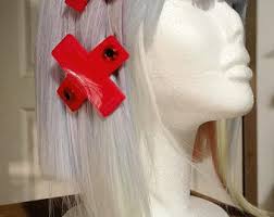 Cybercore Cross Hair Clip: Techwear Cyberpunk Barrette, Bold Accessorie,  Menhera