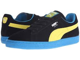 Black And Yellow Puma Shoes Puma Suede Classic Lfs Black Blazing Yellow Atomic Blue Men S Lace Up Casual Shoes Modesens Puma Suede Mens Blue Suede Shoes Black Suede Shoes