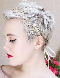 Hair combs, hair vines, bridal tiaras, headbands, etc. Pixie Cut Wedding Hair Accessories For Short Hair Novocom Top