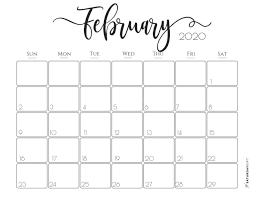 30 Free February 2020 Calendars For Home Or Office Onedesblog January Calendar Calendar Printables Monthly Calendar Printable