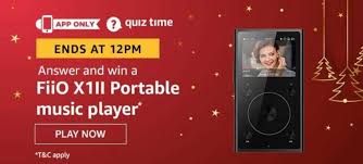 The daily quiz started at 8am and will continue till 12pm. Amazon Quiz Answers Jan 2020