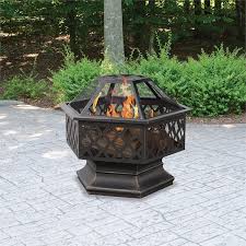 The uniflame corporation is a leading producer and distributor of gorgeous fire pits. Uniflame Wood Burning Steel Lattice Design Patio Fire Pit In Oil Rubbed Bronze Wad1377sp