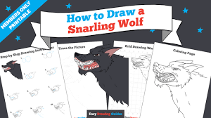 The others sat down and howled. How To Draw A Snarling Wolf Really Easy Drawing Tutorial