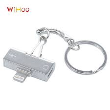 Iphone Adapter Metal Connector Charging Earphone Audio Dual Lightning Converter Silver Gaming Desk Computer Desk Stuff To Buy