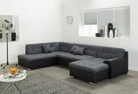 Auch ein einzelsofa in grau, hellblau oder grün ist für diese wohnstile die ideale wahl. Wohnlandschaft Rocky U Form Mit Wohnzimmer Sofa Schlaffunktion Schwarz Grau Ottomane Links Amazon De K Wohnen Wohnzimmer Sofa Sofa Mit Schlaffunktion