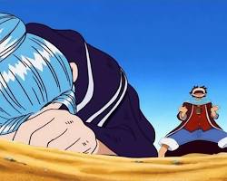 Luffy and Vivi in the Alabasta desertの画像