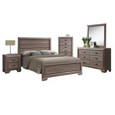 Home Source Industries Home Source Westman King Bed Dresser Mirror 2 Nightstands Chest H 1048 K6n The Home Depot Bedroom Furniture Sets Bedroom Sets Large Living Room Furniture