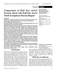 Johnson matthey base prices in us$ per troy oz. Pdf Comparison Of Half Size 6x5 5 Prolene Mesh With Full Size 6x11 Mesh In Inguinal Hernia Repair