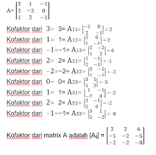 Adjoin ditentukan dengan mentransposekan kofaktor dari matriks, misalnya kofaktor matriks : Apa Itu Adjoin Matriks Dan Bagaimana Cara Untuk Mencarinya