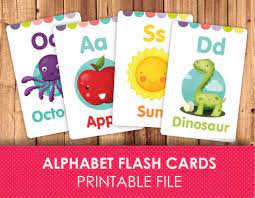 Download and print the free printable alphabet flashcards on white card stock paper. Flashcards For Kids Printable Flash Cards Abc Flashcards Etsy