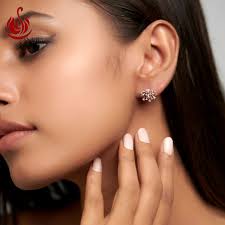 Sazuna Jewellers Ebony Diamond Stud Earrings For Women