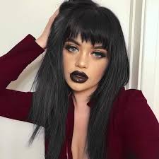 See more ideas about red hair, redheads, hair. Amazon Com Aisi Hair Straight Black Wig With Bangs For Women 20 Inch Long Layered Wig Black Natural Looking Heat Resistant Wig Beauty