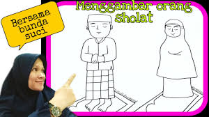 Supaya mendapatkan kesan , kartun ini juga menuangkan efek lebih unik, sebab desain kekinian serta nggak membuat bosan orang melihatnya. Cara Menggambar Orang Sholat Bunda Suci Youtube