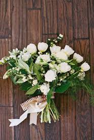Calla lilies have a chic modern edge, roses give off an air of classic romance and peonies lend that lush, whimsical feeling to any arrangement. 57 Innocently Beautiful White Bridal Bouquets Weddingomania