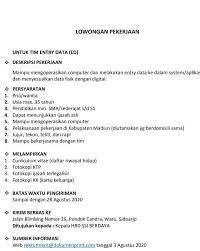 Pada prinsipnya, membuat surat lamaran pekerjaan dalam bahasa inggris sama halnya seperti ketika kita membuat surat lamaran pekerjaan dalam berdasarkan iklan lowongan pekerjaan di majalah tempo tanggal 20 juli 2017, saya percaya jika ada lowongan pekerjaan sebagai seorang. Buatlah Surat Lamaran Pekerjaan Berdasarkan Iklan Lowongan Pekerjaan Berikut Brainly