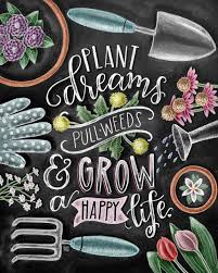 Gardening Art Chalkboard Art Chalk Art Garden Print Plant Etsy Blackboard Art Summer Chalkboard Art Chalkboard Art