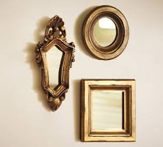 Mini Gilded Gold Mirrors Set Of 3 Gilt Mirror Mirror Gold Gilding