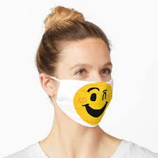 Meme dog lover face mask cheems mask cloth face mask printed in us. Cute Funny Smiley Face Emoji Mask By Rikitchi10 Redbubble Funny Smiley Emoji Mask Face