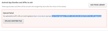 Here's the apk signer is a great app that you can use for this job. Apk With Invalid Signature Ionic V3 Ionic Forum
